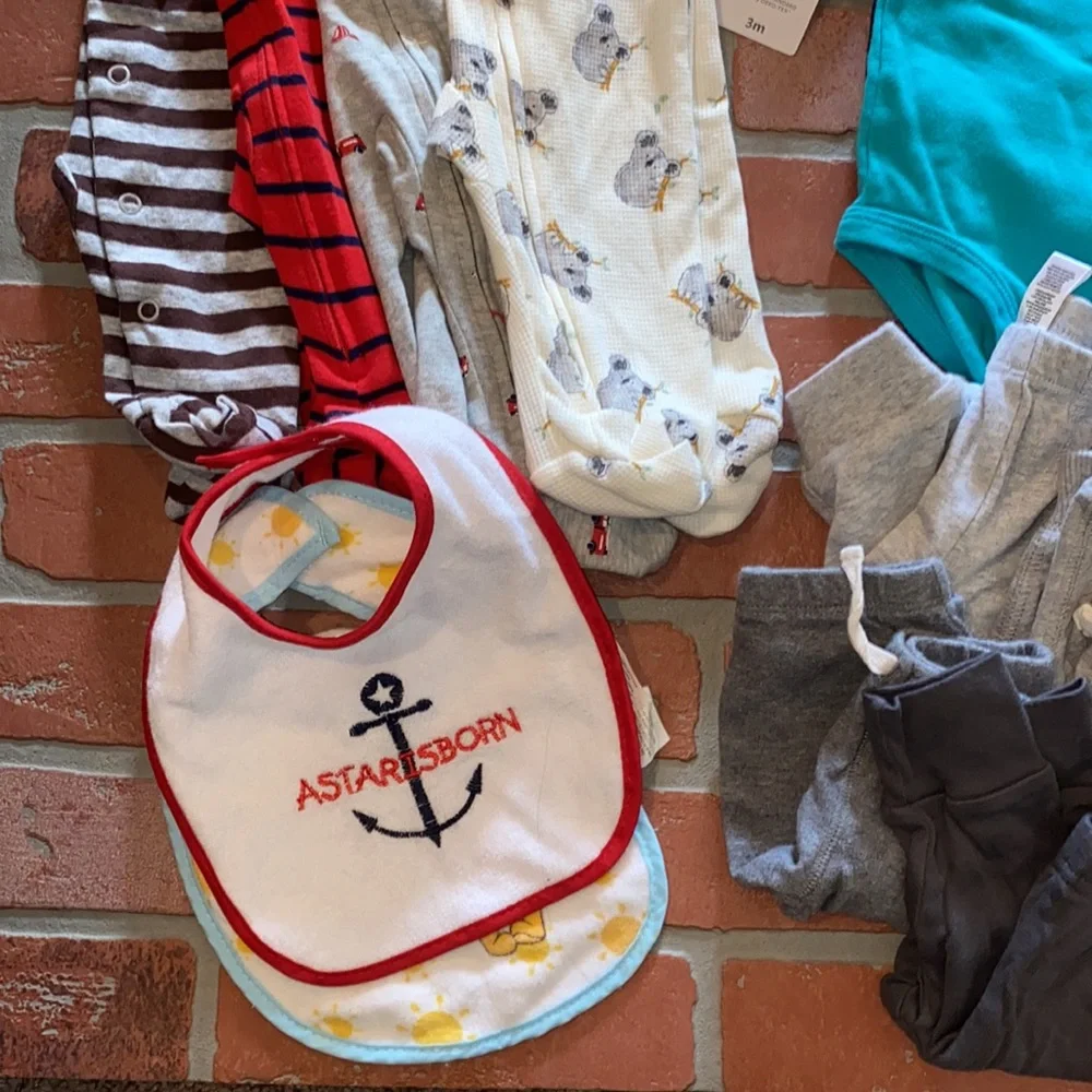 Babyboy 3m spring/summer footies onesies bundle!!